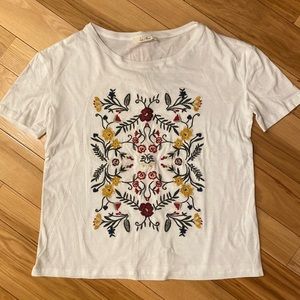 Embroidered White T-shirt